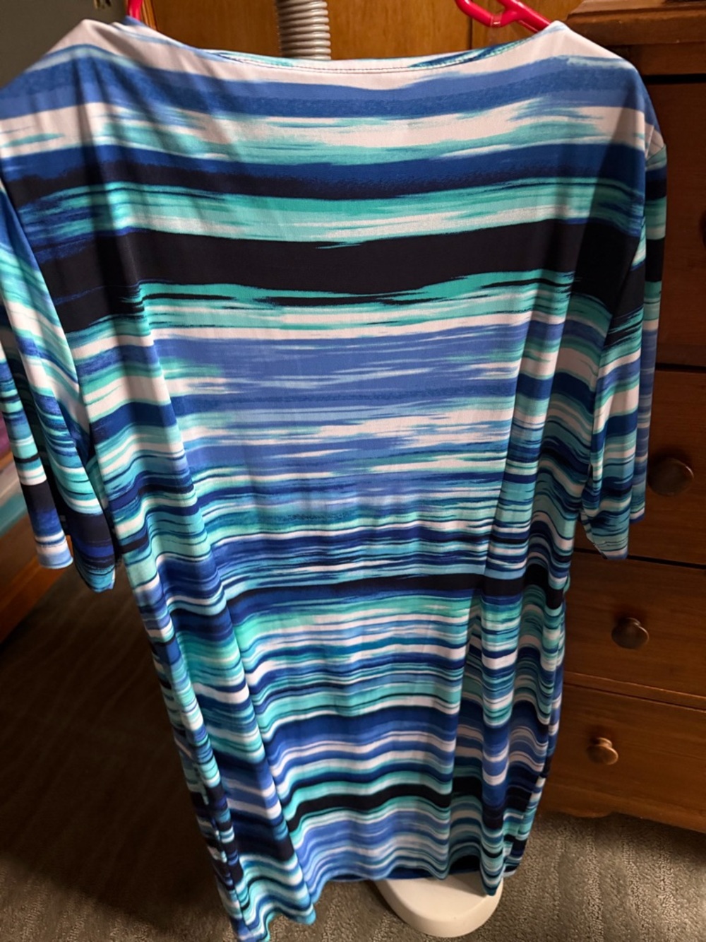 Blue & Teal Striped Dress